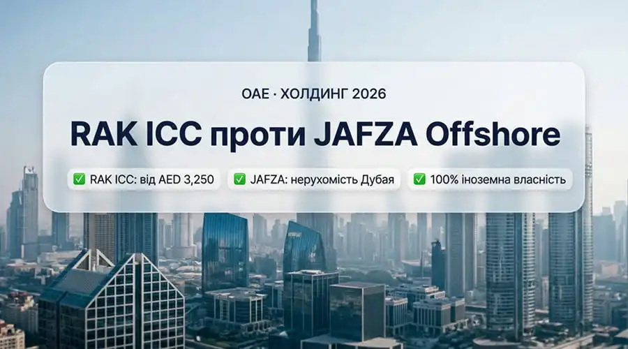 Офшор RAK ICC чи JAFZA у 2026: яку холдингову структуру ОАЕ обрати?