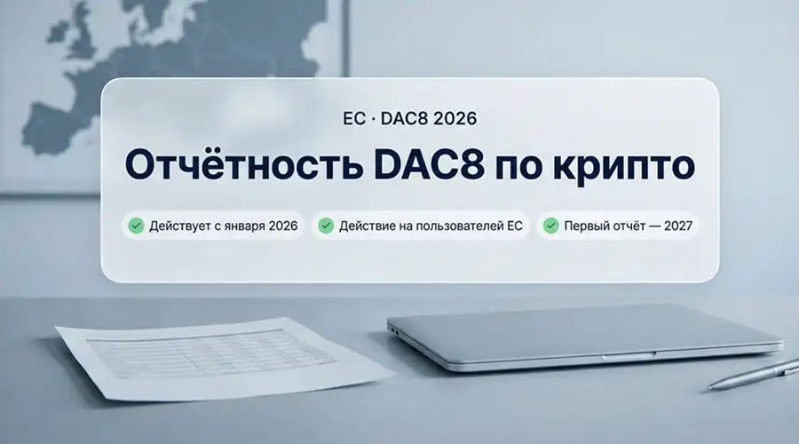 DAC8: отчетность криптоплатформ в ЕС с 2026 года