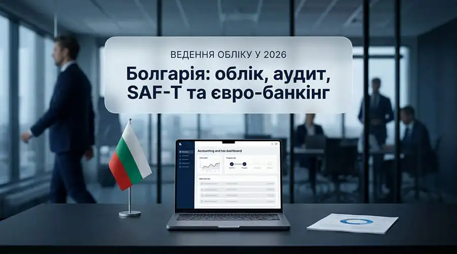 Компанія Болгарії у 2026 році: облік, аудит, SAF-T та банкінг у євро