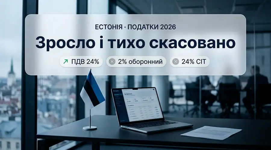 Податки для компаній Естонії у 2026 році: що змінилося, а що скасували