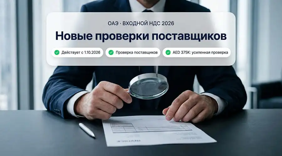 Входящий НДС в ОАЭ с 1 октября 2026 года: новые проверки поставщиков